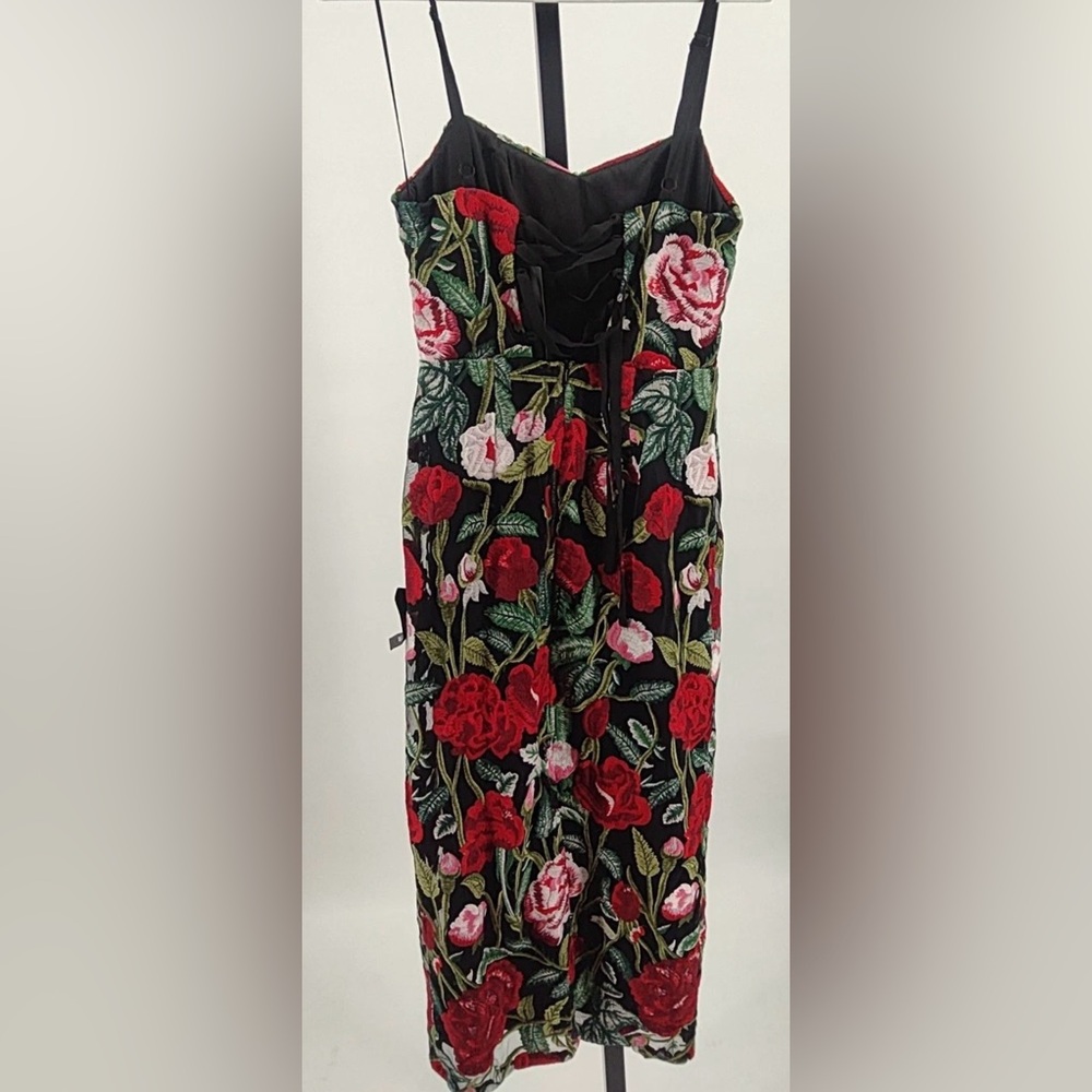 Lulus Notorious Refinement Embroidered Midi Dress XS NWT - Picture 5 of 6
